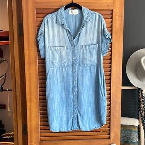 Anthropologie Denim Shirt Dress